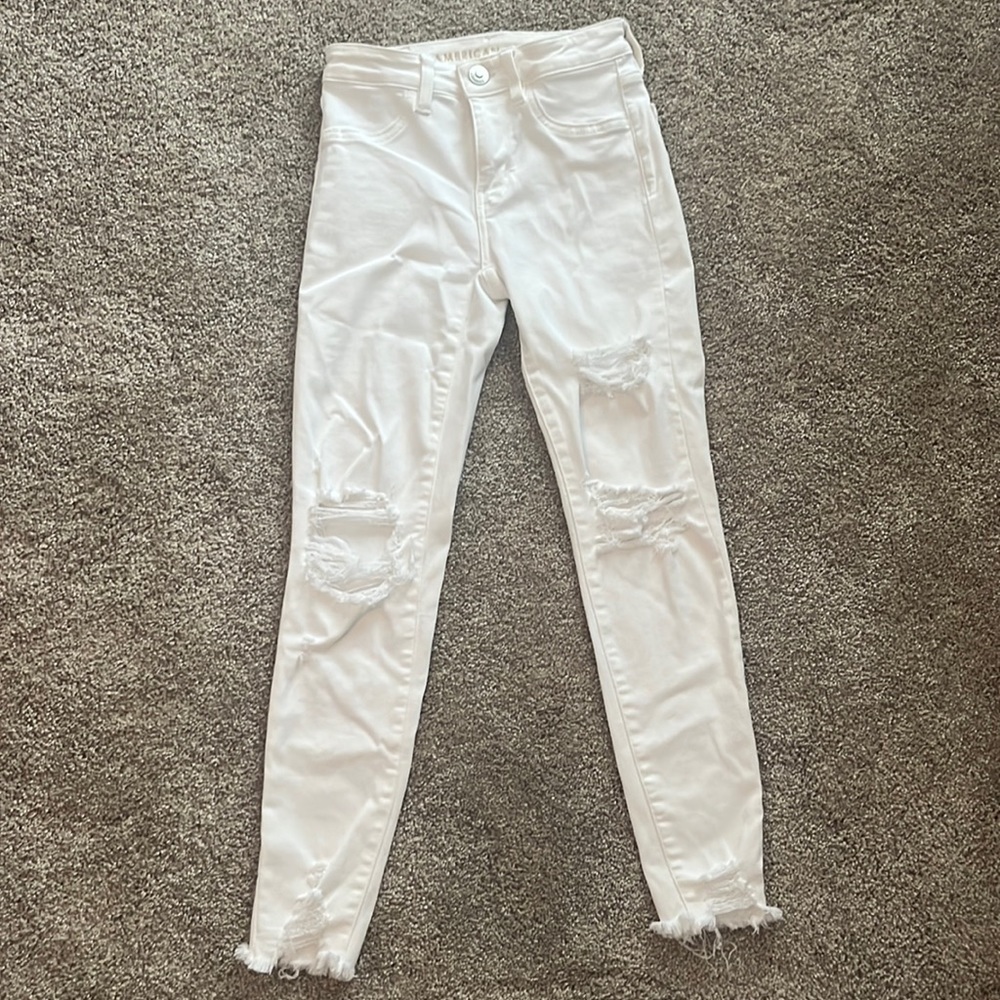 USED American Eagle jeans, size 00 SHORT next level stretch